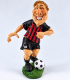 Caricature Mestieri IN RESINA  "Il Calciatore" Rosso Nero H. 15 cm