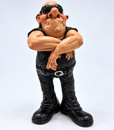 Caricatura Mestieri IN RESINA  "Bodyguard Security" H.15 cm