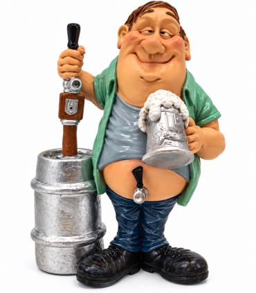 Caricature Mestieri "Il Birraio" H.15 cm