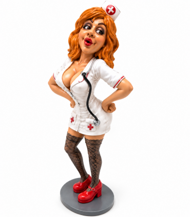 Caricature Mestieri in resina  "Infermiera Sexy" H. 15 cm