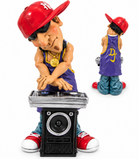 Caricature Mestieri in resina "Deejay" H. 15 cm