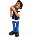 Caricatura Mestieri in resina "Il Cantante" H. 15 cm.