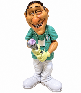 Caricature Mestier in resina "Dentista" H. 15 cm