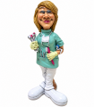 Caricature Mestieri in resina "Dentista Donna" H. 15 cm