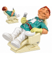 Caricature Mestieri in resina "Il Dentista in Poltrona"  H. 15 cm