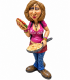 Caricature Mestieri in resina "La Piadina Romagnola"  H.16 cm