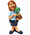 Caricature Big Mestieri IN RESINA  "La Maestra" H. 30 cm