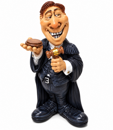 Caricature Mestieri in resina "il Giudice / avvocato " H. 15 cm