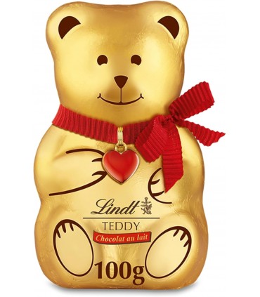 ORSETTO TEDDY LINDT DI CIOCCOLATO AL LATTE  100g. EXPO DA 15 PZ. (IN PRENOTAZIONE)