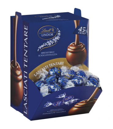 BOULES LINDOR LINDT FONDENTE 45% 12g EXPO 96 PZ.