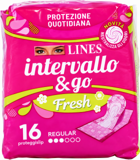 Lines Intervallo Ripiegati Fresh Salvaslip 16 pz.