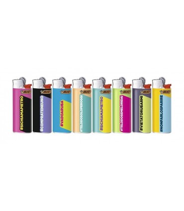 Accendino Bic Mini Fantasia Hashtag conf. da 50 pz. assortiti