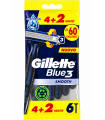 RASOIO Gillette BLUE 3 SMOOTH USA E GETTA IN BLISTER 6 PZ. 1 BL.
