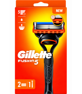 Rasoio Gillette Fusion 5 lame  + 2 ricariche 1 BL.