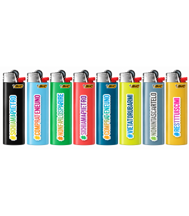 Accendini Bic Maxi Fantasia hashtag  conf. 50 pz. assortiti
