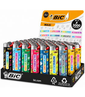 Accendini Bic Maxi Fantasia hashtag  conf. 50 pz. assortiti