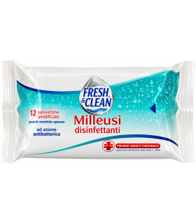 Salviettine umidificate 12 PZ. Fresh e Clean Disinfettanti 1 PZ.