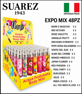 EXPO ACQUA CORPO PROFUMATA NANI' 75 ML. 48 PZ. ASS. MADE IN ITALY