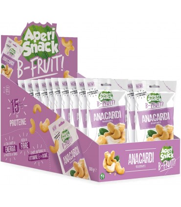 ANACARDI TOSTATI APERISNACK B-FRUIT BUSTINA 25g CONF. 20 PZ.