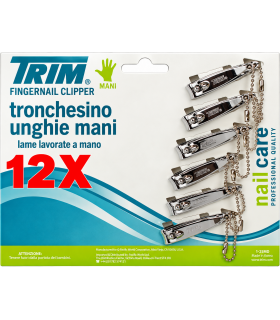 Tagliaunghie TRIM mani cartella da 12 pz.