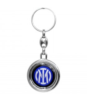 Portachiavi in Metallo SMALTATO CON Logo girevole F.C. Inter