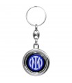 Portachiavi in Metallo SMALTATO CON Logo girevole F.C. Inter