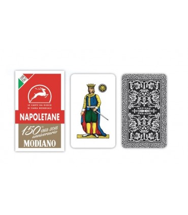 Carte Napoletane Modiano Rosso 150° Anniversario