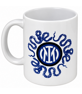 TAZZA IN CERAMICA CON INTERNO BIANCO F.C. INTER CONFEZIONATA IN SCATOLA DA REGALO