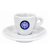 TAZZA DA CAFFE' IN CERAMICA CON PIATTINO F.C. INTER CONFEZIONATA IN SCATOLA DA REGALO