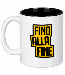 Tazza in ceramica F.C. Juventus FINO ALLA FINE Confezionata in scatola da regalo