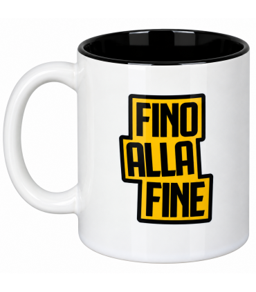 Tazza in ceramica F.C. Juventus FINO ALLA FINE Confezionata in scatola da regalo