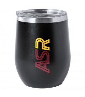 TAZZA TERMICA DA VIAGGIO IN ACCIAIO INOX  A.S. ROMA DA 300ML CONFEZIONATA IN SCATOLA DA REGALO