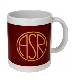 TAZZA MUG IN CERAMICA CON INTERNO BIANCO A.S. ROMA CONFEZIONATA IN SCATOLA DA REGALO