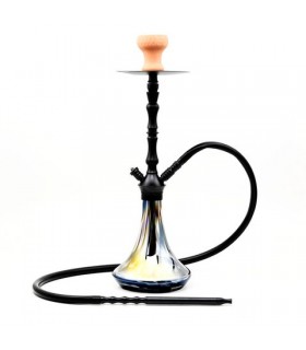 Narghilè Atomic 1Tubo dell'acqua da 62cm 1 un tubo flessibile nero arcobaleno  Confezionato in scatola da regalo