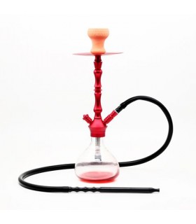 Narghilè Atomic 1Tubo dell'acqua da 50 cm 1 un tubo flessibile ROSSO arcobaleno  Confezionato in scatola da regalo