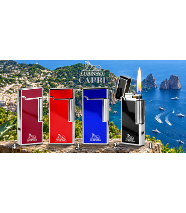 ACCENDINO REGALO LUBINSKI CAPRI N3 LACCA ROSSA A PIETRINA WD230.3