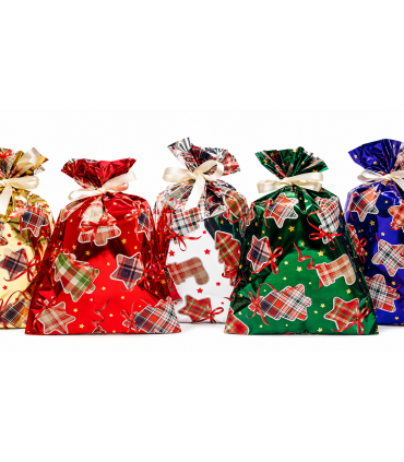 Buste Regalo in PPL Fantasia NATALE  mis.20x32cm conf. da 100 pz assortito