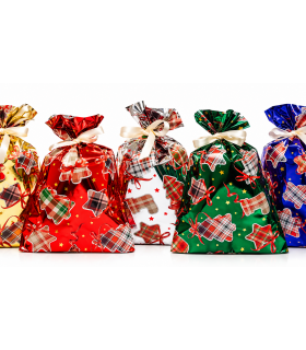 BusteRegalo in PPL Fantasia NATALE mis.16x25cm conf. da 100 pz assortito