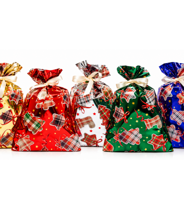 Buste Regalo in PPL Fantasia NATALE  mis.35x50cm conf. da 50 pz assortito