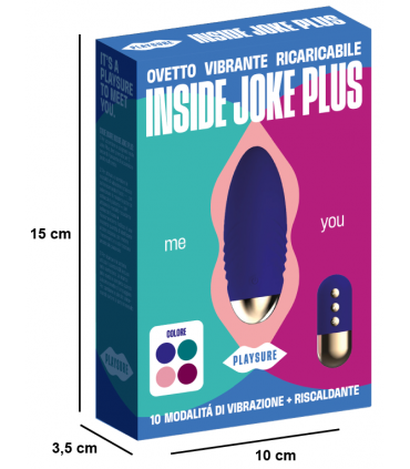 Inside Joke PLUS OVETTO VIBRANTE E RISCALDANTE CON telecomando wireless COLORE ROSA