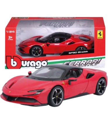 Auto Ferrari Race&Play Burago FERRARI Mod. SF90 STRADALE  Scala 1/24