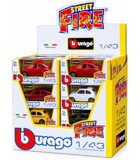 Modellini Auto Burago STREET Fire CLASSIC scala 1:43 Expo da 24 pz. modelli assortiti