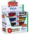 Modellini Auto Burago Mod. FCA Scala 1:43 Expo da 24 pz. 6 modelli assortiti