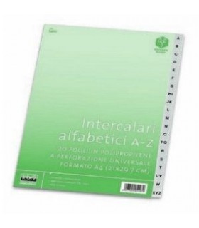 intercalari Alfabetici A-Z Lebez in PPL