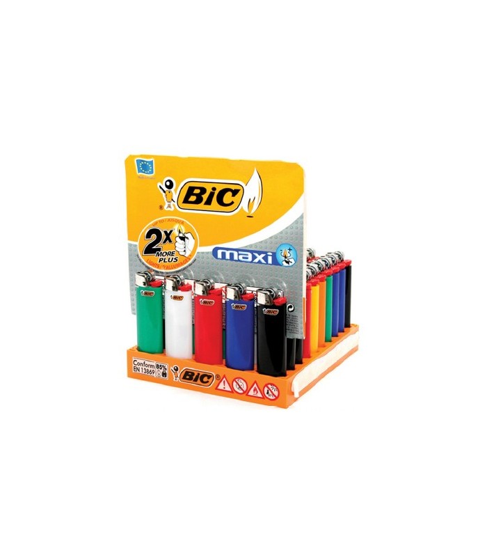 Accendini BIC Maxi - Confezione Da 50 Pezzi - Colori Assortiti - Fiamma Regolare - Fino A 3000 Accensioni - Foto 6