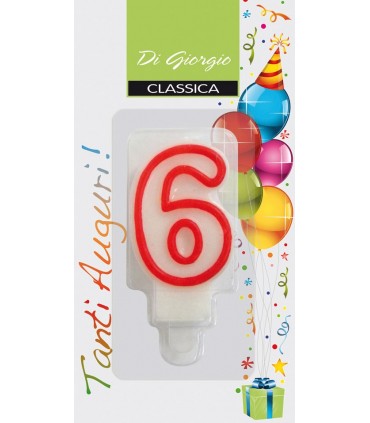 Candela in Blister   n. 6       conf. da 6 pz.