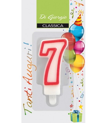 Candela in Blister   n. 7       conf. da 6 pz.