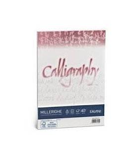 Cartoncino Millerighe Favini Calligraphy F.to A4 100gr conf. da 100 Fogli colore Bianco