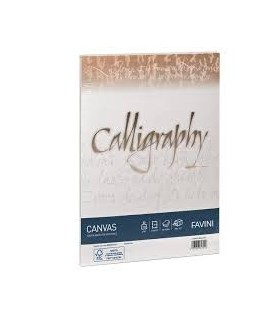 Cartoncino Canvas Favini Calligraphy F.to A4 100gr conf. da 50 Fogli colore Bianco