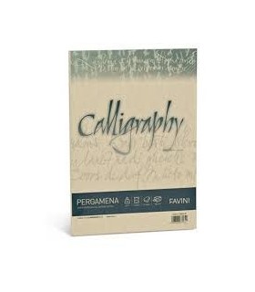 Cartoncino Pergamena Favini Calligraphy F.to A4 90gr conf. da 50 Fogli colore Nocciola